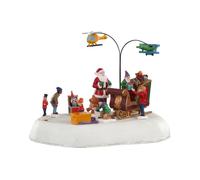 Lemax 4723 Jolly Toys Santa Claus Sleight 4.5V Babbo Natale Slitta e Giocattoli