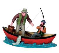 Lemax - Canoa Catch - Pescatore in barca - Poliresina - 52344 Figure e accessori per il tuo piccolo mondo natalizio
