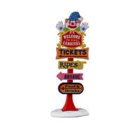 LEMAX Cartello Carnevale "Carnival Welcome Sign" in plastica H9.2x3.5x3.2 cm