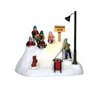 Bambini su pista slitte-Ready to launch - VILLAGGIO NATALIZIO LEMAX 14330