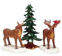 Lemax Christmas - - Set di 3 statuine decorative, motivo Mr and Mrs Moose, rif. 32725