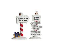 Lemax Christmas, set di cartelli North Pole, set di 2 pezzi (64455)