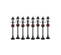 Lemax Christmas Village 64500 - Set di 8 lanterne a gas, funzionamento a batteria, 4,5 V