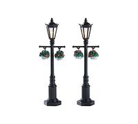 Lemax Christmas Village 74231 - Set di 2 lampioni a batteria (4,5 V)