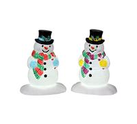 Lemax- Christmas Village Accessory-Cappello di Agrifoglio Pupazzo di Neve (Set da 2), 24965