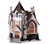 Lemax Christmas Village Little River Church LED a batteria 45069