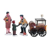 LEMAX 1999 Roasted Chestnut Stand Set of 4 Christmas Village Figurines by