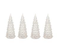 Set 4 alberi natale Led Lemax Decorazione Natale trasparente
