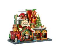 LEMAX Edificio Corrieri elfici Illuminato e Musicale Kringle's Courier in Resina H22,3x28x15 cm