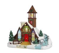 LEMAX Edificio illuminato led "Bear Creek Chapel" in resina H21.2 x 23 x 15.8 cm