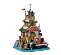 LEMAX Edificio illuminato led "Northstar Cape Harbor Master House" in porcellana H25.5 x 17.5 x 16 cm
