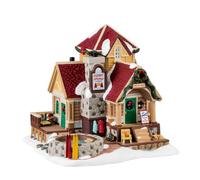 LEMAX Edificio illuminato led "Sunny Springs Lodge" in resina H18 x 19.5 x 18.4 cm