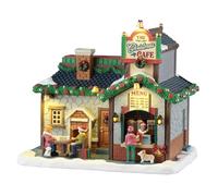 LEMAX Edificio illuminato luci led "The Christmas Café" H17,4x20,3x14,7 cm