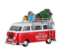 LEMAX Furgone natalizio "Christmas Van" in plastica H7.8 x 11.9 x 5.4 cm