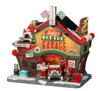Lemax 25863-UK Santa's Wonderland Lighted Buildings: Santa's Hot Rod Garage