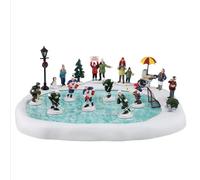 Lemax Hockey In The Park Set Of 19 44766 villaggio di natale