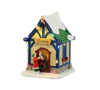 LEMAX La tana della Renna Vixen con luci led "Vixen's Den" in resina H12.6x9x9.6 cm