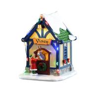LEMAX La tana della Renna Vixen con luci led "Vixen's Den" in resina H12.6x9x9.6 cm