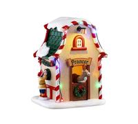 LEMAX Tana della Renna Prancer con luci led "Prancer's Den" in resina H12,5x9,6x8,5 cm
