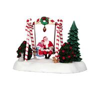 Lemax raffigurazione altalena in movimento "Santa Swing" Babbo e mamma natale