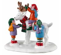 Lemax- Santa's Wonderland Accessory: Reindeer Snowman, Multicolore, 33629