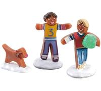 Lemax set 3 gumdrop football 82591 villaggio di natale