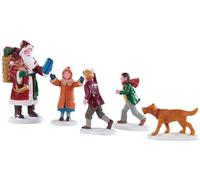 Lemax set 5 papa christmas 92745 villaggio di natale natalizio