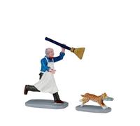LEMAX Set due personaggi Feline Fish Thief in resina H7.6 x 8.9 x 2.7 cm