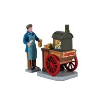 LEMAX Set due pezzi Venditore di castagne Chester's Hot Chestnuts in resina H7,5 x 7,1 x 4,2 cm