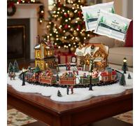 Lemax Starter Pack con Neve in Omaggio - The Starlight Express, Devaney's Bakery, Lucy's Chocolate Shop