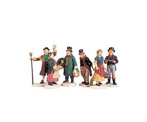 Lemax, statuine natalizie, abitanti del villaggio, set da 6