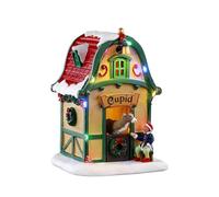 LEMAX Tana della Renna Cupido con luci led "Cupid's Den" in resina H13.2x9.3x9.3 cm