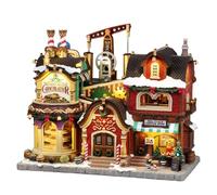 The Holly Jolly Chocolatier & Mrs. Claus Coffee Shop con Alimentatore 4.5V Cod. 65521