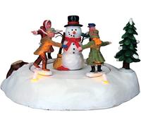 THE MERRY SNOWMAN BATTERY-OPERATED (4.5V) Decorazione da Tavolo Lemax CADDINGTON