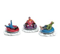 LEMAX Set 3 personaggi famiglia per villaggio di Natale poliresina 6,9x5x6,7 cm