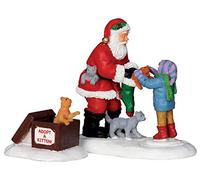 Lemax Village Collection 22045 Christmas Village - Statuetta di Babbo Natale e gattini