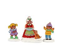 Lemax Village Collection 22159 - Set di 3 biscotti e scritta "Mrs. Claus and Cookies"