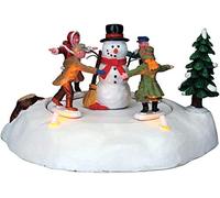 THE MERRY SNOWMAN BATTERY-OPERATED (4.5V) Decorazione da Tavolo Lemax CADDINGTON
