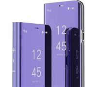 LEMAXELERS Cover per Samsung Galaxy S26 Custodia per cellulare con cavalletto antiurto Flip Cover Clear View Mirror Back Soft PU Leather & Hard Anti-Graffch Custodia protettiva per Samsung Galaxy S26