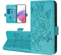 LEMAXELERS Custodia per Google Pixel 10 Portafoglio Cover Supporto con Slot per Schede a Libro Fiore di Rosa [Kickstand] [Chiusura Magnetica] [Blocco RFID] Cover per Google Pixel 10 YBMG Sky Blue
