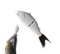 Lembeauty Esca non verniciata, esche vuote, 2 segmenti Glide Bait Soft Tail, da pesca, esche artificiali per pesca alla trota di salmone