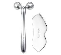 LeMeeOly Gua Sha in acciaio inossidabile Strumenti facciali GuaSha Strumento per viso collo, Detailer Gua Sha Linfatico Drenaggio Viso Strumento Massaggio Viso, Regalo per la Cura della Pelle