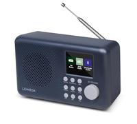 LEMEGA DR3P Radio digitale portatile DAB e FM con Bluetooth, ricaricabile, auricolare, 40 stazioni preimpostate, sveglia e orologio, schermo a colori - Grigio Scuro