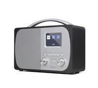 LEMEGA DR5 Radio Portatile DAB/DAB+/FM,Radiosveglia Digitale con Bluetooth,Alimentazione a Rete o a Batterie,Radio Sveglia da Comodino o Cucina con Stazioni Memorizzate,Legno e Finitura Metallica