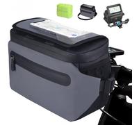 LEMEGO Borsa da Manubrio Impermeabile per Bici Elettrica e Bicicletta, 4,5 L, Borsa Anteriore Con Supporto per Cellulare Touch Screen