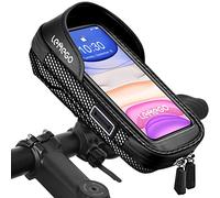 LEMEGO Porta Cellulare Bici Impermeabile, Borsa Manubrio Bici MTB Porta Supporto Telefono Bici Bicicletta Monopattino Elettrico Moto Rotazione 360° Touch Screen per smartphone 7 Pollici