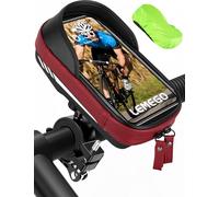 LEMEGO Porta Cellulare Bici Moto Impermeabile, Borsa Manubrio Bici con Parapioggia Supporto Telefono Bici MTB Monopattino Elettrico Rotazione 360° Touch Screen per Smartphone Sotto i 7 Pollici