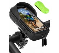 LEMEGO Porta Cellulare Bici Moto Impermeabile, Borsa Manubrio Bici MTB Porta Telefono Bici Moto Monopattino Supporto Cellulare Bici Rotazione 360 con Parapioggia per Smartphone 4.7-6.5 pollici