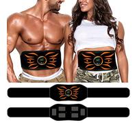 LEMENG Elettrostimolatore per Addominali, Elettrostimolatore Muscolare, EMS Stimolatore Muscolare,USB Ricaricabile ABS Trainer/Toner per Addome/Braccio/Gambe/Waist/Glutei Home Gym-Uomo/Donna