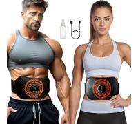 LEMENG Elettrostimolatore per Addominali, Elettrostimolatore Muscolare, EMS Stimolatore Muscolare,USB Ricaricabile ABS Trainer/Toner per Addome/Braccio/Gambe/Waist/Glutei Home Gym-Uomo/Donna